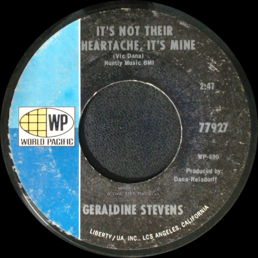 Geraldine Stevens - Billy, I've Got To Go To Town / It's Not Their Heartache, It's Mine side B