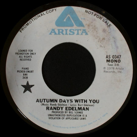 Randy Edelman - Autumn Days With You / Autumn Days With You side A