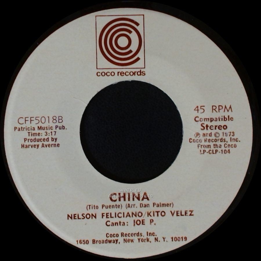 Nelson Feliciano/Kito Velez - China / Me Duele El Corazon side A