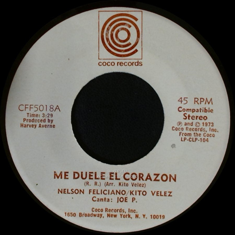 Nelson Feliciano/Kito Velez - China / Me Duele El Corazon side B