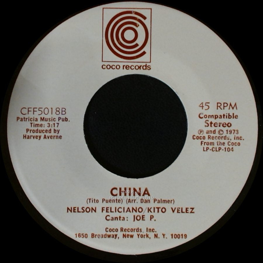 Nelson Feliciano/Kito Velez - China / Me Duele El Corazon side A