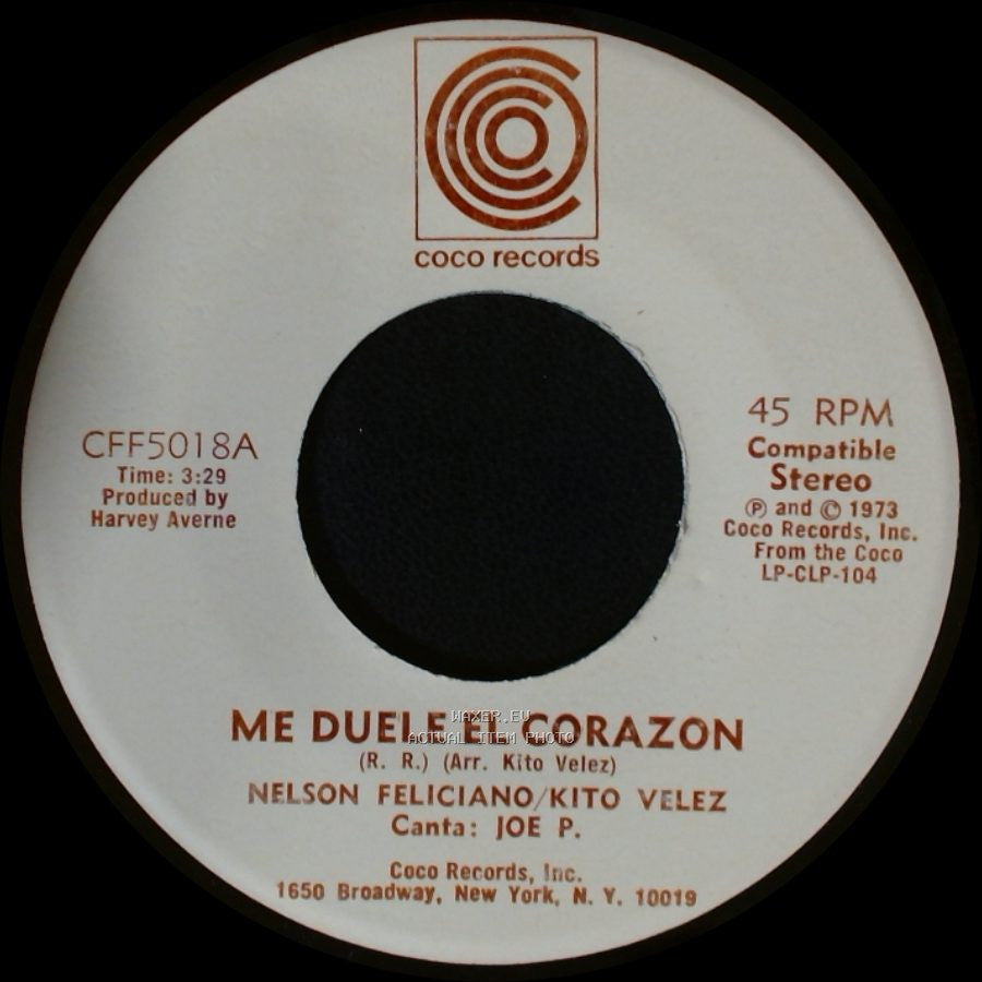 Nelson Feliciano/Kito Velez - China / Me Duele El Corazon side B