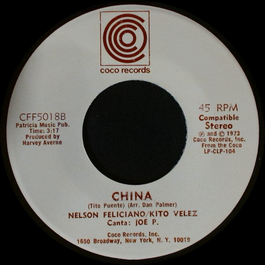 Nelson Feliciano/Kito Velez - China / Me Duele El Corazon side A