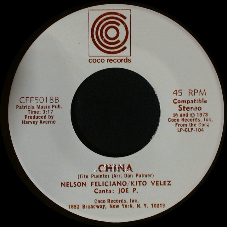 Nelson Feliciano/Kito Velez - China / Me Duele El Corazon side A