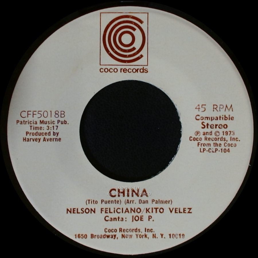 Nelson Feliciano/Kito Velez - China / Me Duele El Corazon side A