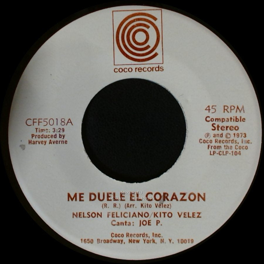Nelson Feliciano/Kito Velez - China / Me Duele El Corazon side B