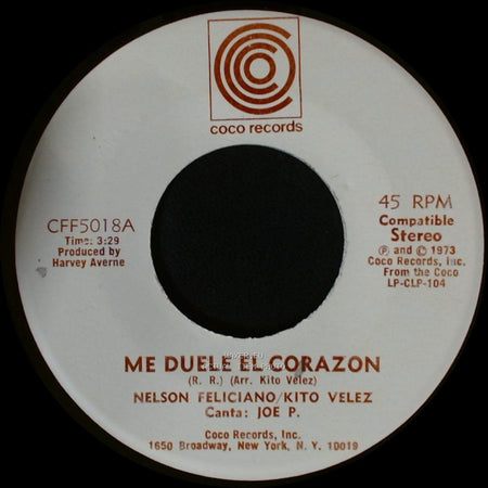 Nelson Feliciano/Kito Velez - China / Me Duele El Corazon side B