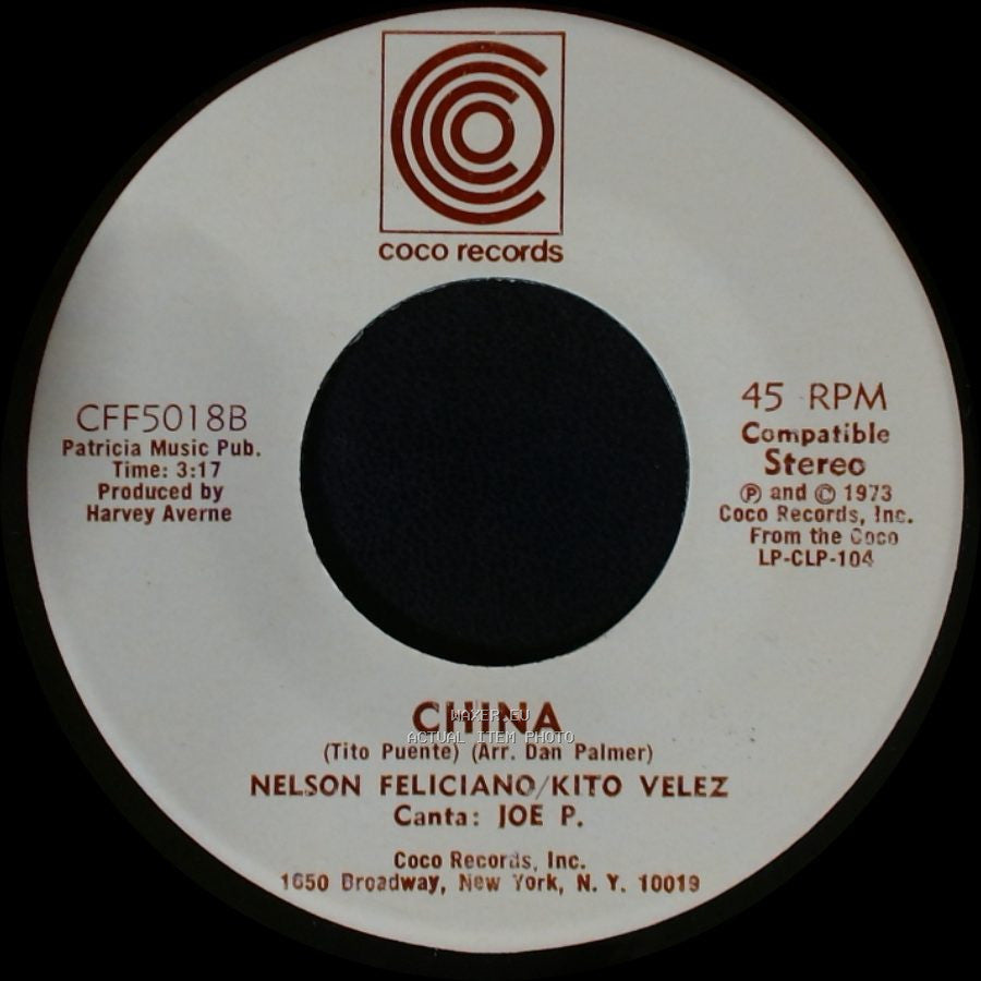 Nelson Feliciano/Kito Velez - China / Me Duele El Corazon side A