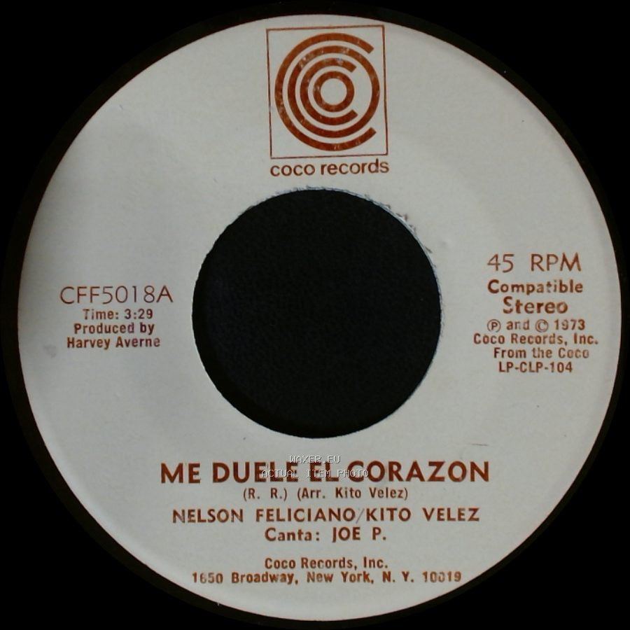 Nelson Feliciano/Kito Velez - China / Me Duele El Corazon side B