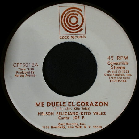 Nelson Feliciano/Kito Velez - China / Me Duele El Corazon side B