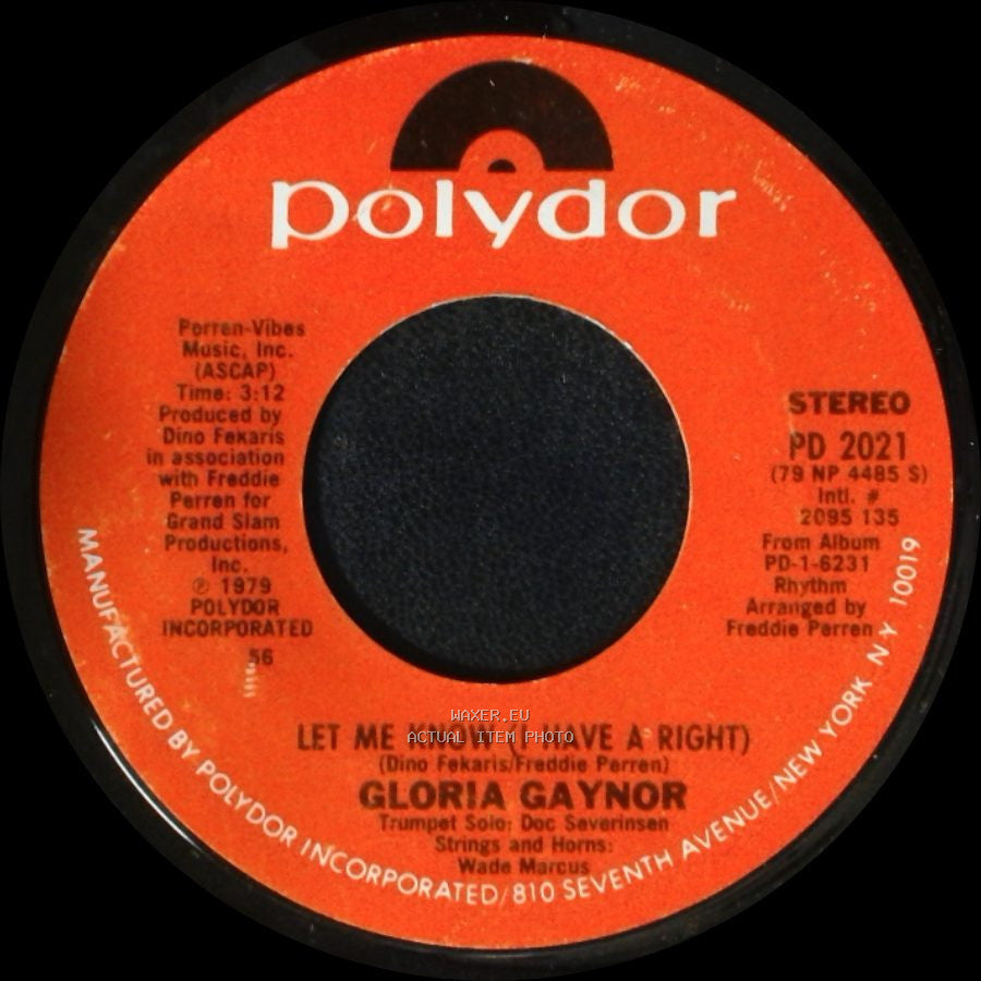 Gloria Gaynor - Let Me Know (I Have A Right) / One Number One side B