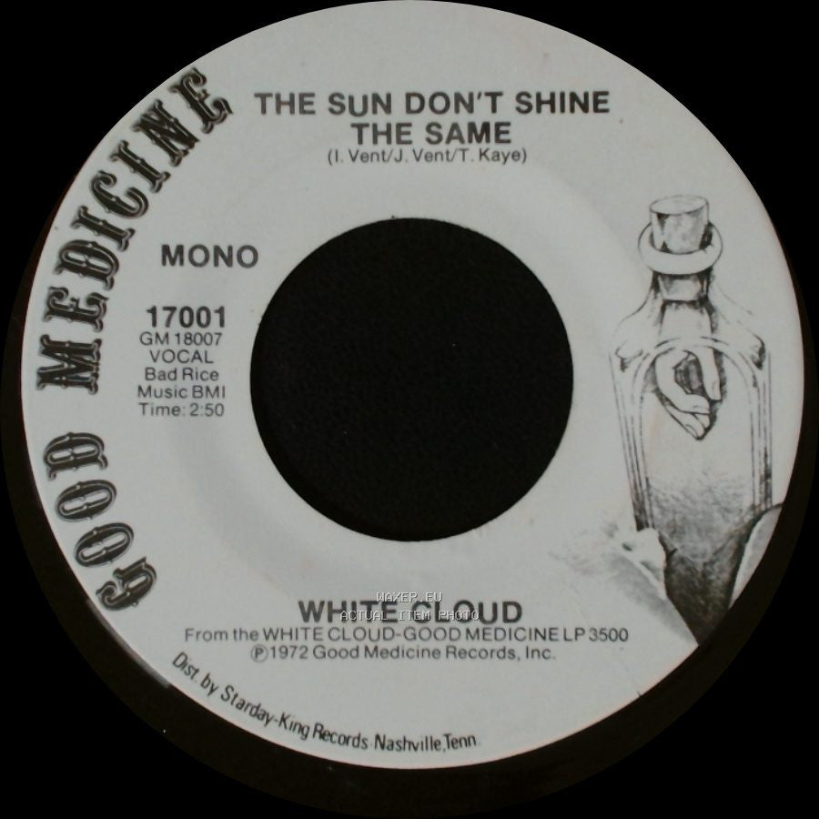 White Cloud - All Cried Out / The Sun Don't Shine The Same side B