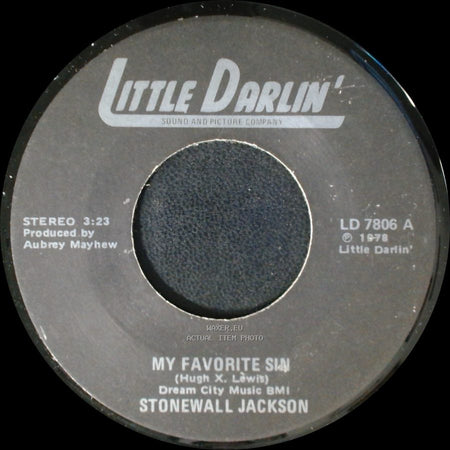 Stonewall Jackson - My Favorite Sin / I Can't Sing A Love Song side A