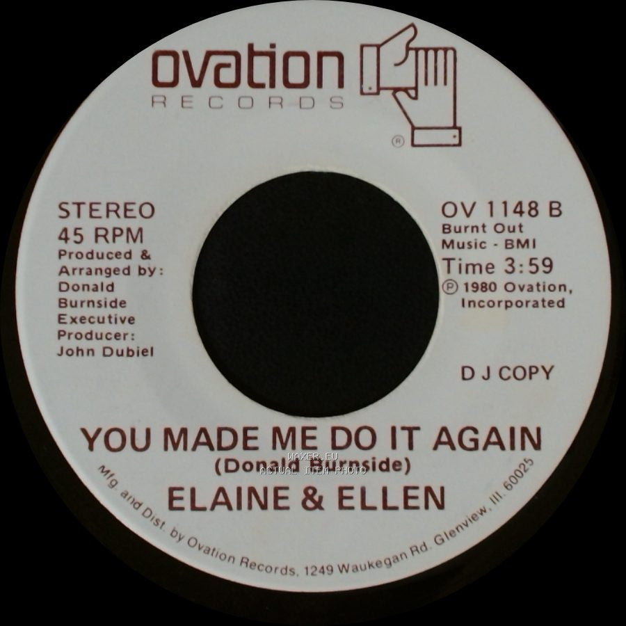 Elaine & Ellen - Fill Me Up / You Made Me Do It Again side B