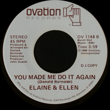 Elaine & Ellen - Fill Me Up / You Made Me Do It Again side B