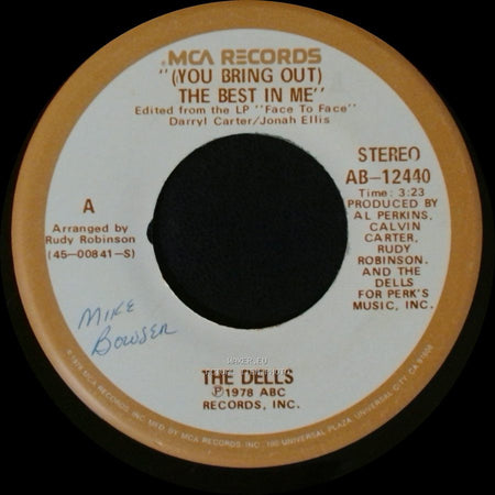 The Dells - Wrapped Up Tight / (You Bring Out) The Best In Me side B