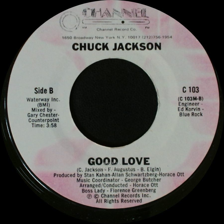 Chuck Jackson - When The Fuel Runs Out / Good Love side B