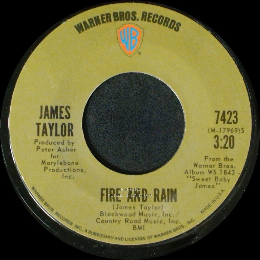 James Taylor - Anywhere Like Heaven / Fire And Rain side B