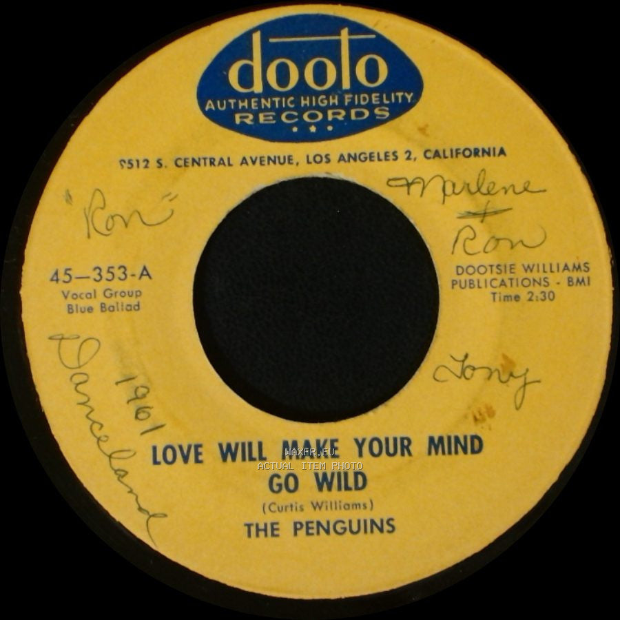 The Penguins - Ookey Ook / Love Will Make Your Mind Go Wild side B