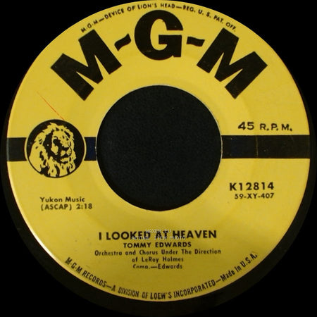 Tommy Edwards - I Looked At Heaven / I've Been There side A