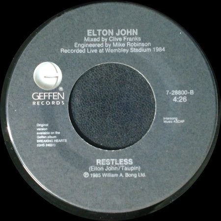 Elton John - Nikita / Restless side A