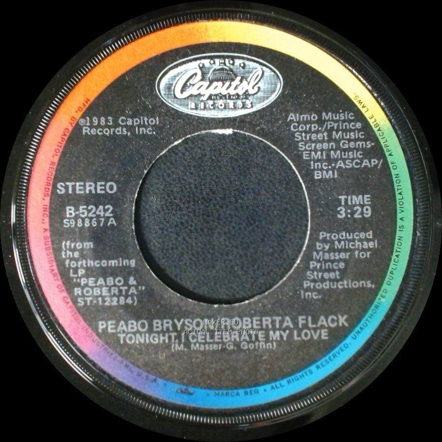 Peabo Bryson/Roberta Flack - Tonight I Celebrate My Love / Born To Love side A