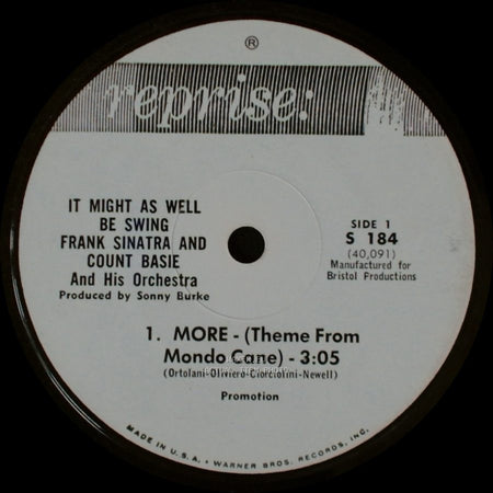 Frank Sinatra And Count Basie And His Orchestra - More - (Theme From Mondo Cane) / I Believe In You side A