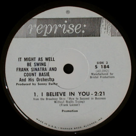 Frank Sinatra And Count Basie And His Orchestra - More - (Theme From Mondo Cane) / I Believe In You side B