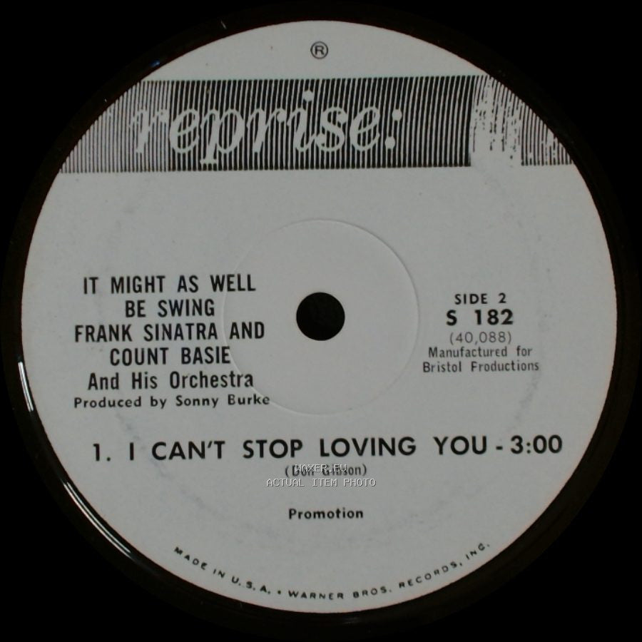 Frank Sinatra And Count Basie And His Orchestra - It Might As Well Be Swing / I Can't Stop Loving You side B