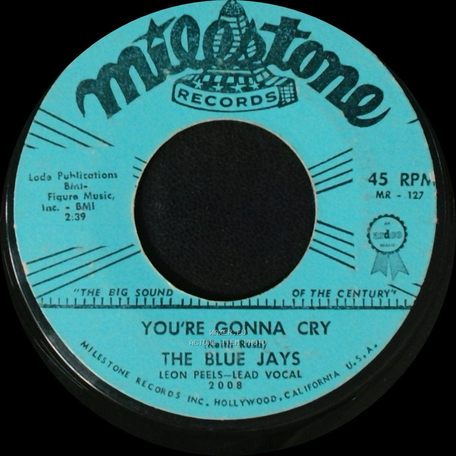 The Blue Jays - Lover's Island / You're Gonna Cry side B