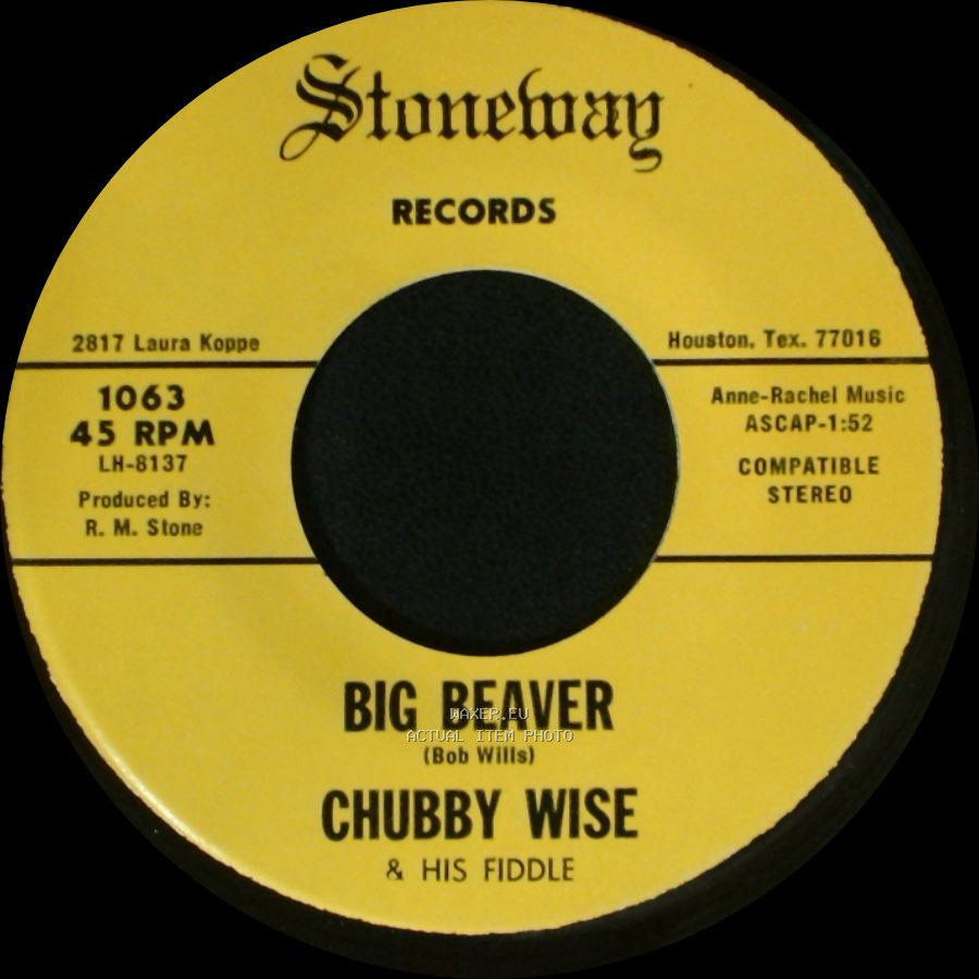 Chubby Wise - Big Beaver / Beer Barrell Polka side A