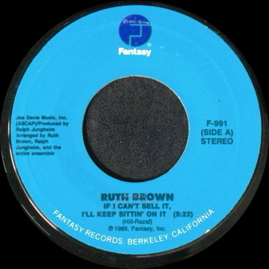 Ruth Brown - If I Can't Sell It, I'll Keep Sittin' On It / Good Morning Heartache side A