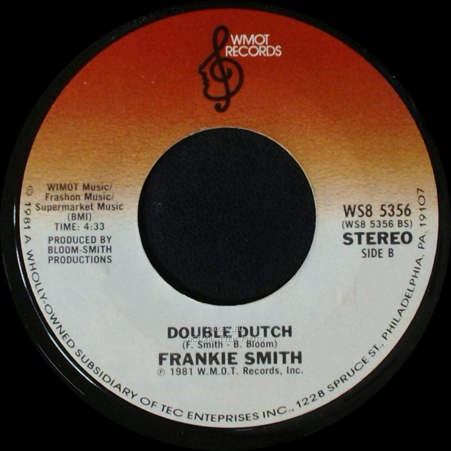 Frankie Smith - Double Dutch Bus / Double Dutch side B