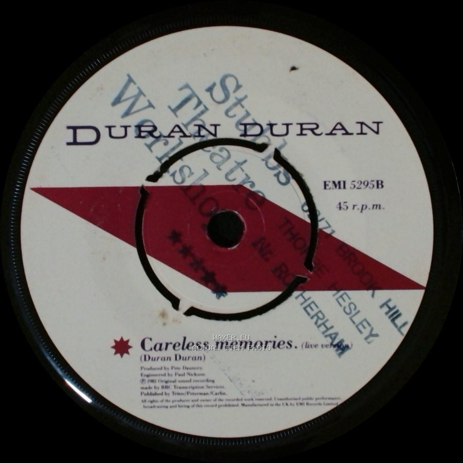 Duran Duran - Hungry Like The Wolf / Careless Memories (Live Version) side B