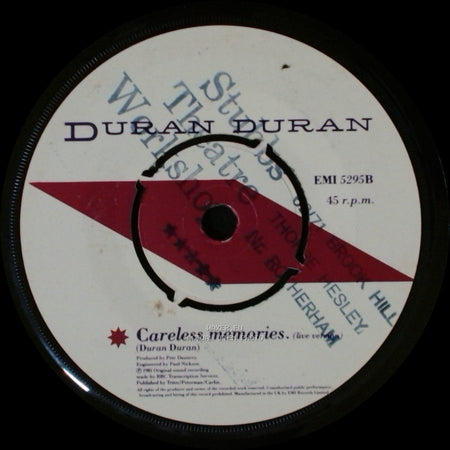 Duran Duran - Hungry Like The Wolf / Careless Memories (Live Version) side B