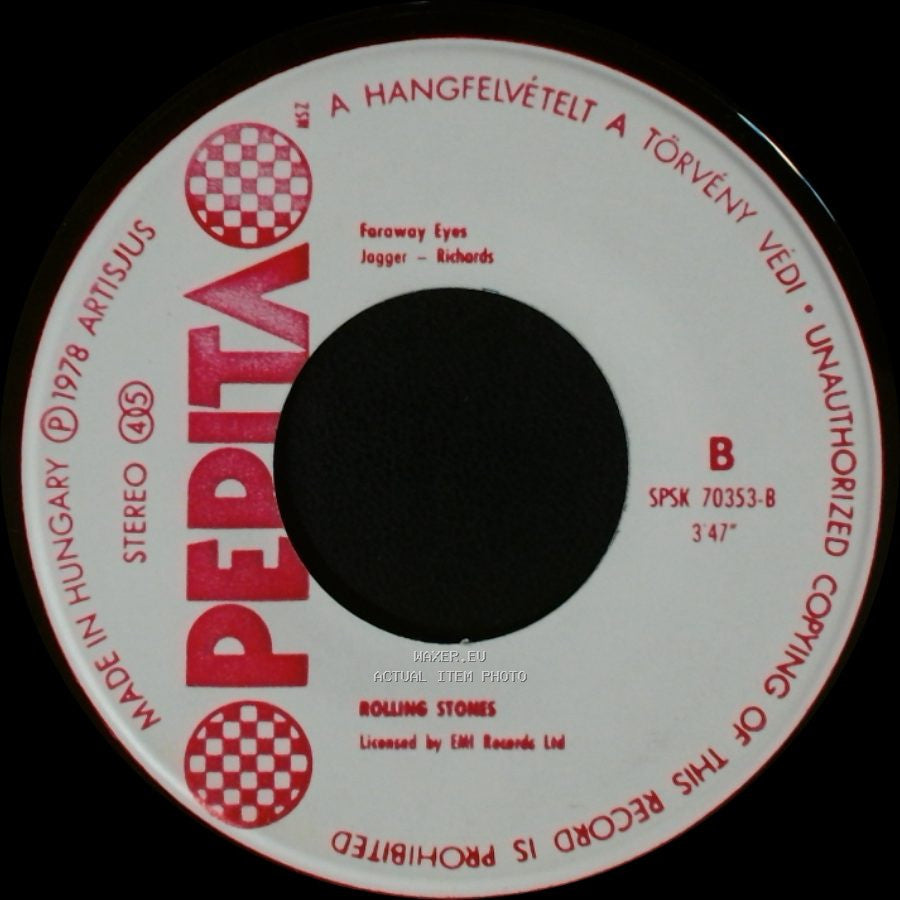 Rolling Stones - Miss You / Faraway Eyes side B