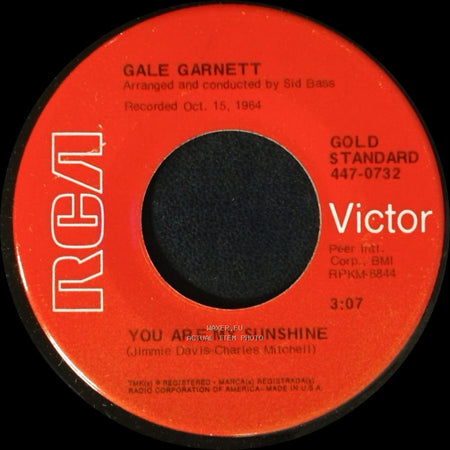 Gale Garnett - You Are My Sunshine / We'll Sing In The Sunshine side A