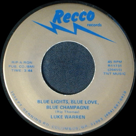 Luke Warren - If It's Love You Want, Sweetheart / Blue Lights, Blue Love, Blue Champagne side B