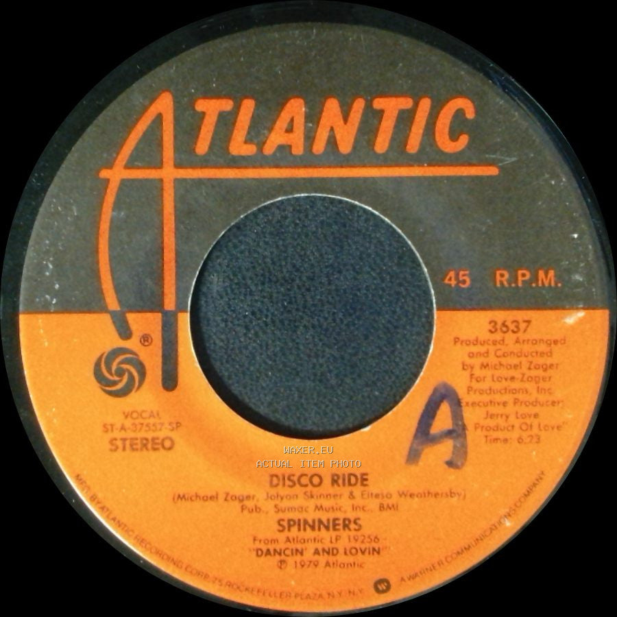 Spinners - Disco Ride / Medley (Working My Way Back To You / Forgive Me, Girl) side A