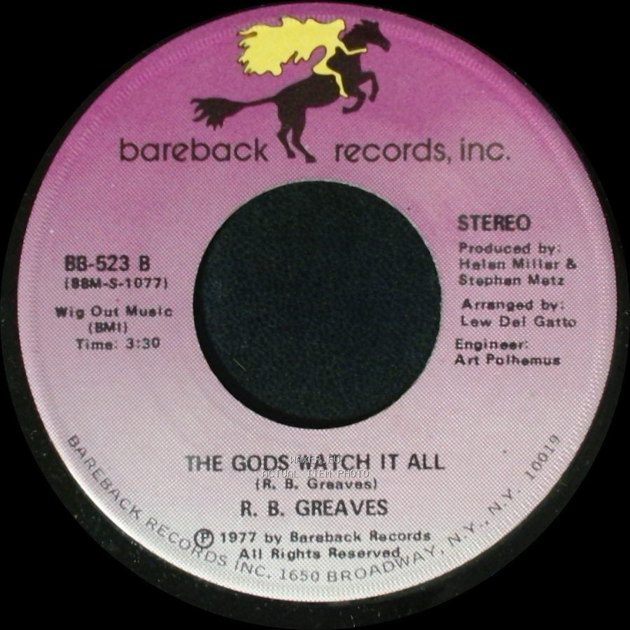 R. B. Greaves - Who's Watching The Baby (Margie) / The Gods Watch It All side A