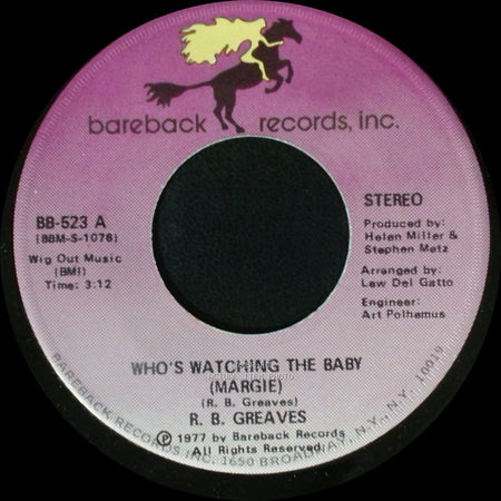 R. B. Greaves - Who's Watching The Baby (Margie) / The Gods Watch It All side B