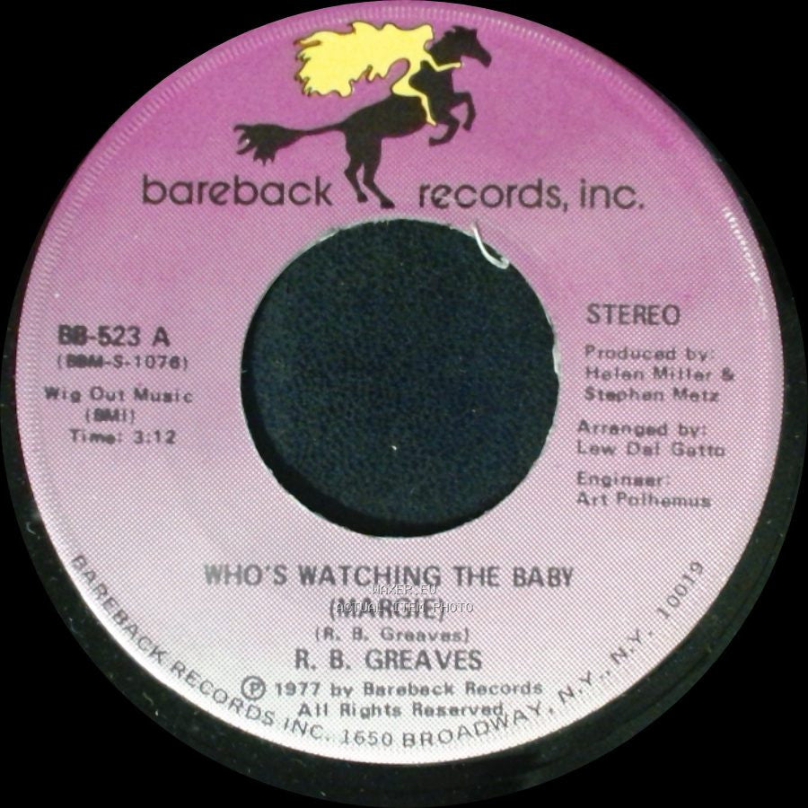 R. B. Greaves - Who's Watching The Baby (Margie) / The Gods Watch It All side A