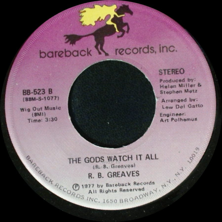 R. B. Greaves - Who's Watching The Baby (Margie) / The Gods Watch It All side A