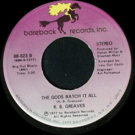 R. B. Greaves - Who's Watching The Baby (Margie) / The Gods Watch It All side A