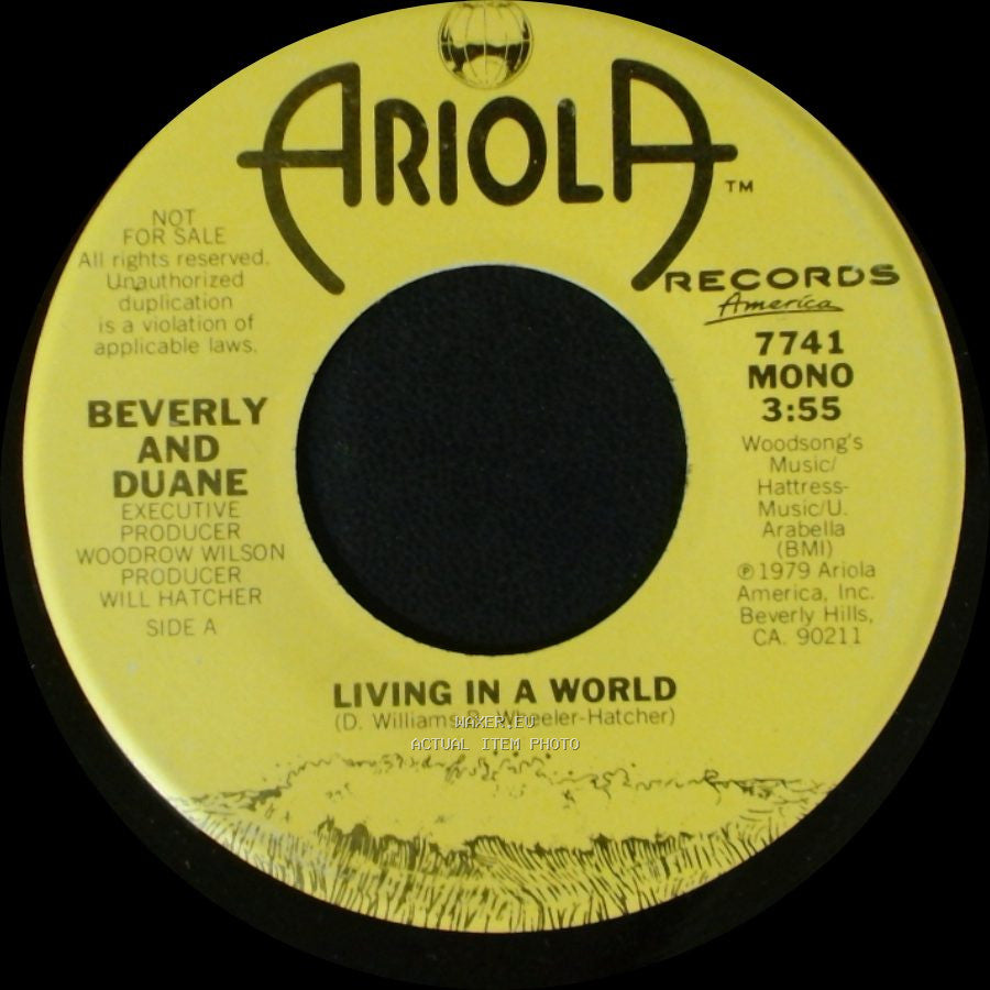 Beverly And Duane - Living In A World / Living In A World side A
