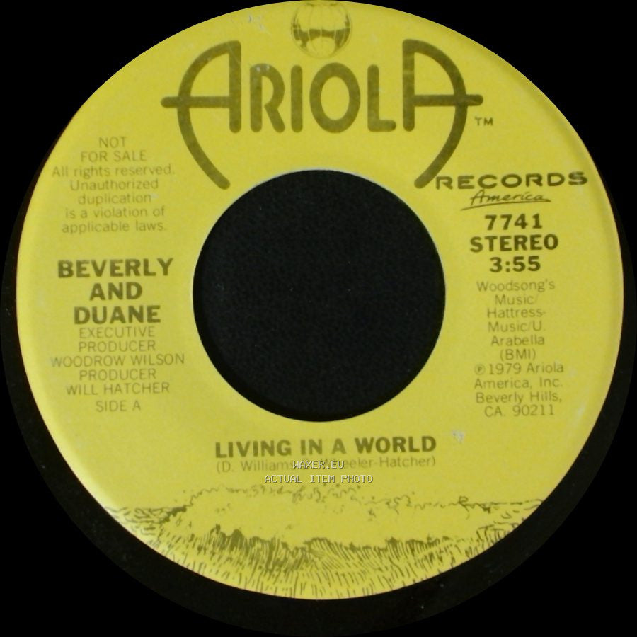 Beverly And Duane - Living In A World / Living In A World side B