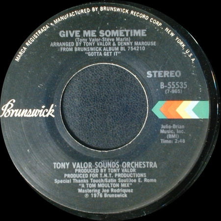 Tony Valor Sounds Orchestra - Gotta Get It / Give Me Sometime side B