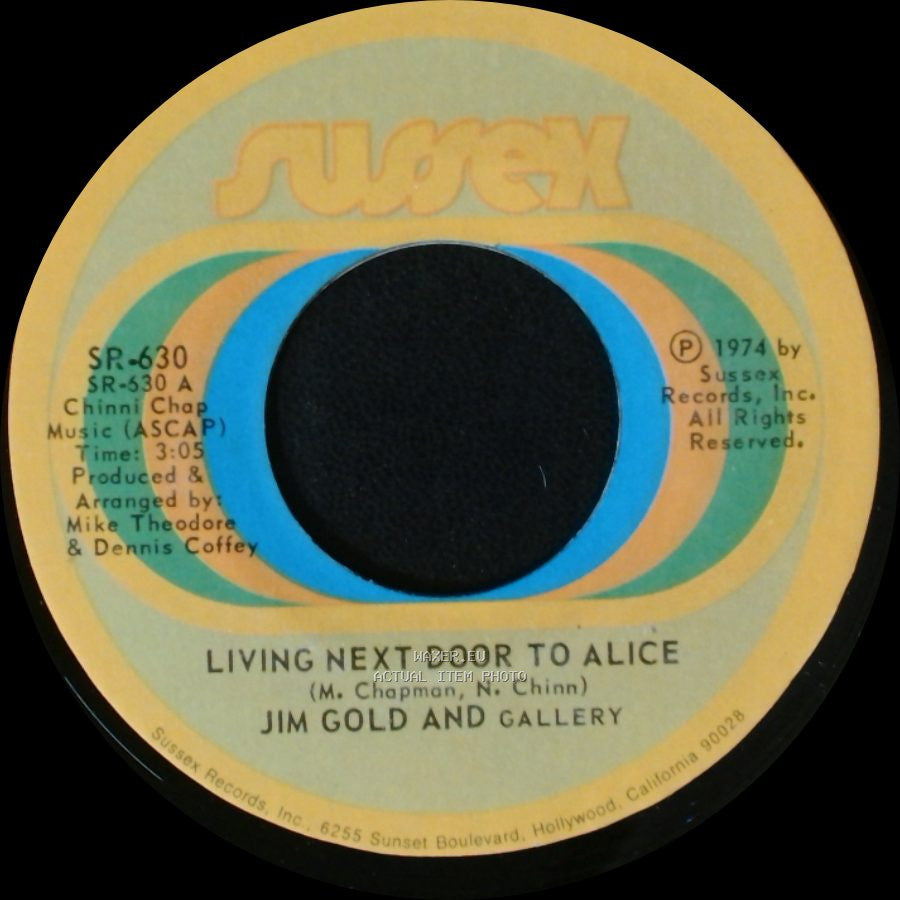 Jim Gold And Gallery - Living Next Door To Alice / Captain Sam side A