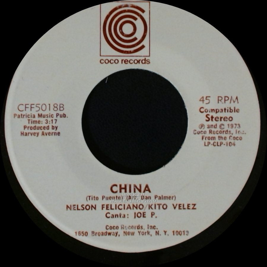 Nelson Feliciano/Kito Velez - China / Me Duele El Corazon side A