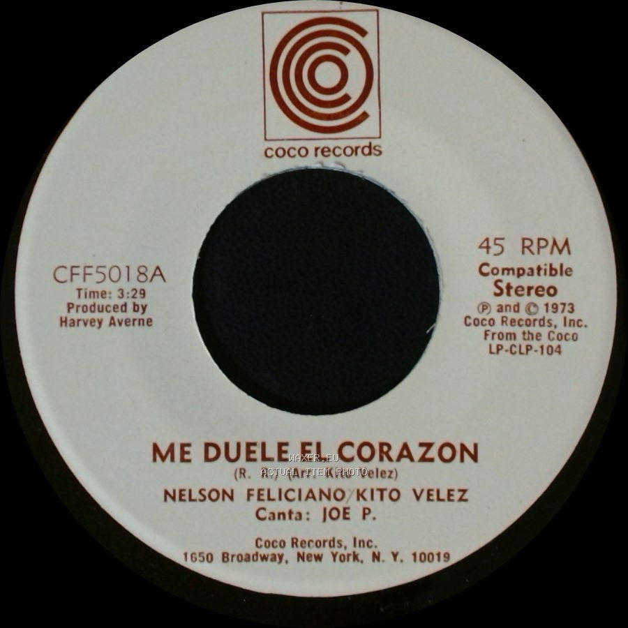 Nelson Feliciano/Kito Velez - China / Me Duele El Corazon side B